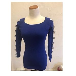 Maille Love Long Sleeve Top with Rhinestones NWT